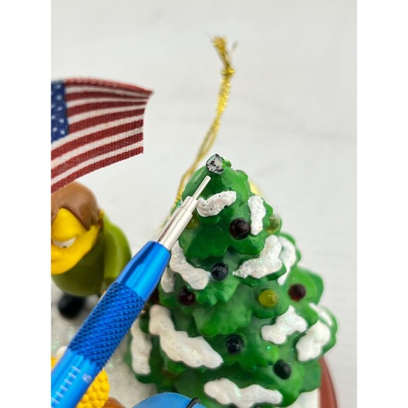 SIMPSONS Bradford Tree Ornament Illuminated "Stuck on Christmas" Bart Milhouse - Picture 8 of 9
